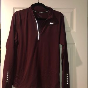 Nike maroon women’s Dri-fit half zip